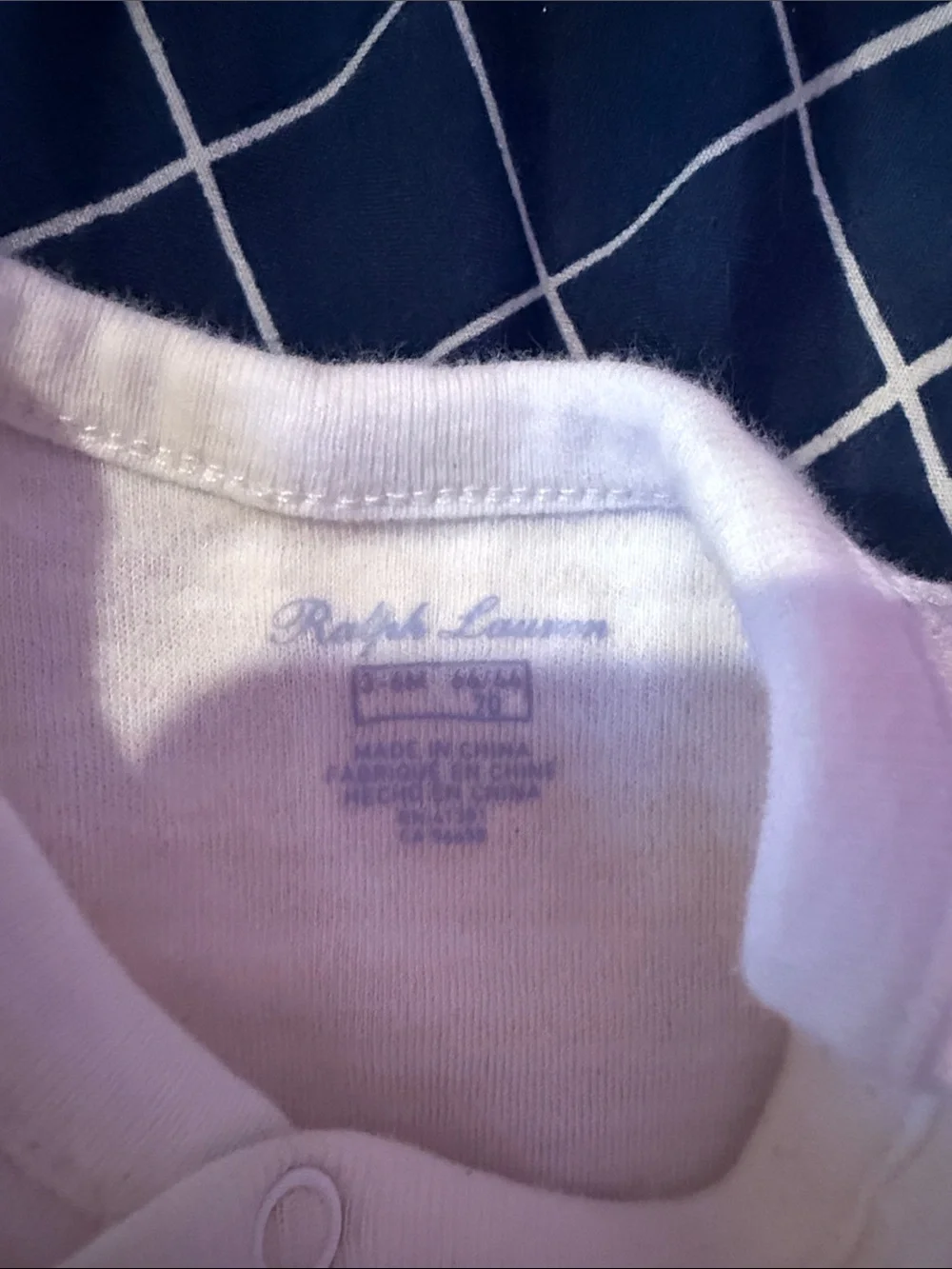 Ralph Lauren Pale Pink Striped Cotton Baby Top Set